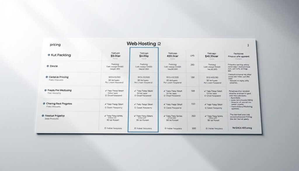 A detailed, neatly organized web hosting pricing plan diagram, showcasing a range of hosting packages with clear pricing, features, and value propositions. The plan is displayed on a sleek, minimalist interface with a clean, modern aesthetic. The layout is well-structured, drawing the viewer's eye to the key information. Soft, directional lighting illuminates the plan, creating depth and dimension. The overall mood is professional, informative, and designed to effectively communicate the hosting options to the target audience. A detailed, neatly organized web hosting pricing plan diagram, showcasing a range of hosting packages with clear pricing, features, and value propositions. The plan is displayed on a sleek, minimalist interface with a clean, modern aesthetic. The layout is well-structured, drawing the viewer's eye to the key information. Soft, directional lighting illuminates the plan, creating depth and dimension. The overall mood is professional, informative, and designed to effectively communicate the hosting options to the target audience.