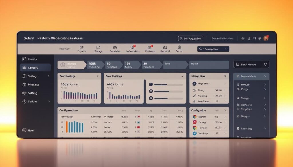 A sleek and modern web hosting dashboard with a clean, minimalist interface. In the foreground, various web hosting features are prominently displayed, including server performance metrics, storage and bandwidth allocations, and user management tools. The middle ground showcases intuitive navigation menus and configuration settings, allowing for seamless website management. The background features a subtle, gradient-based color scheme that creates a sense of depth and professionalism. Warm, directional lighting casts a soft glow over the entire scene, highlighting the key features and creating a welcoming, user-friendly atmosphere. A sleek and modern web hosting dashboard with a clean, minimalist interface. In the foreground, various web hosting features are prominently displayed, including server performance metrics, storage and bandwidth allocations, and user management tools. The middle ground showcases intuitive navigation menus and configuration settings, allowing for seamless website management. The background features a subtle, gradient-based color scheme that creates a sense of depth and professionalism. Warm, directional lighting casts a soft glow over the entire scene, highlighting the key features and creating a welcoming, user-friendly atmosphere.