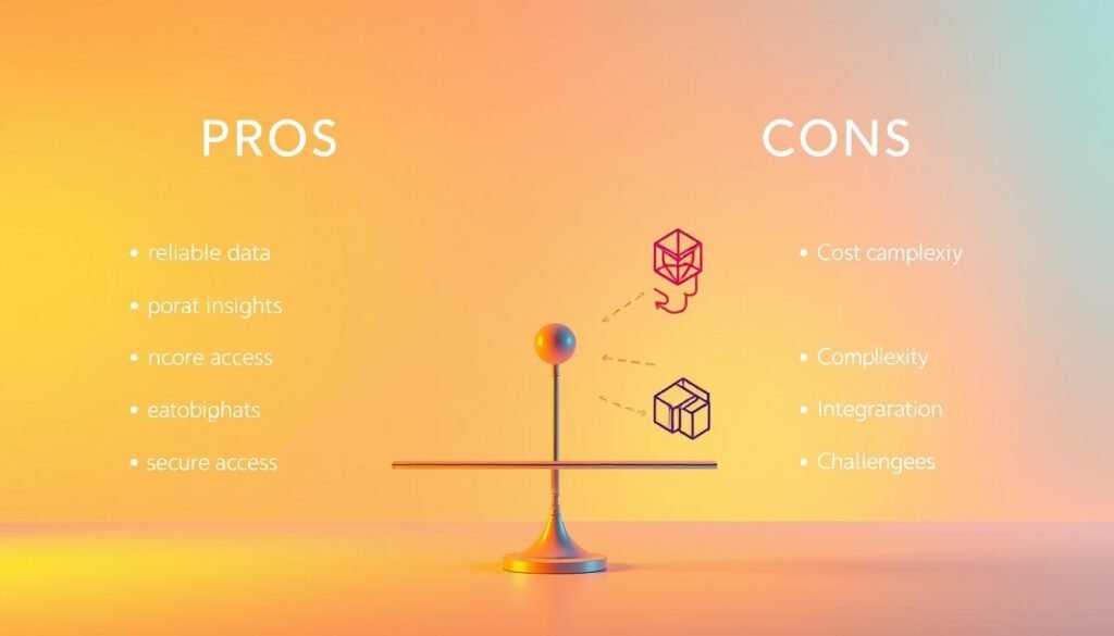 A vibrant comparative illustration showcasing the pros and cons of Bright Data in an elegant, minimalist style. In the foreground, delicate line drawings depict the key advantages - reliable data, accurate insights, and secure access. In the middle ground, contrasting geometric shapes represent the potential drawbacks - cost, complexity, and integration challenges. The background features a subtle gradient, evoking a sense of balance and objectivity. Warm lighting casts a professional, authoritative tone, while a carefully composed layout guides the viewer's eye across the visual comparison. A vibrant comparative illustration showcasing the pros and cons of Bright Data in an elegant, minimalist style. In the foreground, delicate line drawings depict the key advantages - reliable data, accurate insights, and secure access. In the middle ground, contrasting geometric shapes represent the potential drawbacks - cost, complexity, and integration challenges. The background features a subtle gradient, evoking a sense of balance and objectivity. Warm lighting casts a professional, authoritative tone, while a carefully composed layout guides the viewer's eye across the visual comparison.