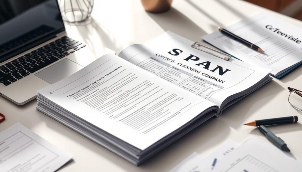 a highly detailed, photorealistic image of a business plan for a cleaning company, set on a clean, well-lit desk with a laptop, pen, and various documents and stationery items. The plan is open, with neatly organized pages and sections, conveying a sense of structure and professionalism. The lighting is soft and natural, creating a warm, productive atmosphere. The composition is balanced, with the plan being the central focus, surrounded by complementary elements that suggest a thoughtful, well-planned approach to starting a cleaning business. a highly detailed, photorealistic image of a business plan for a cleaning company, set on a clean, well-lit desk with a laptop, pen, and various documents and stationery items. The plan is open, with neatly organized pages and sections, conveying a sense of structure and professionalism. The lighting is soft and natural, creating a warm, productive atmosphere. The composition is balanced, with the plan being the central focus, surrounded by complementary elements that suggest a thoughtful, well-planned approach to starting a cleaning business.