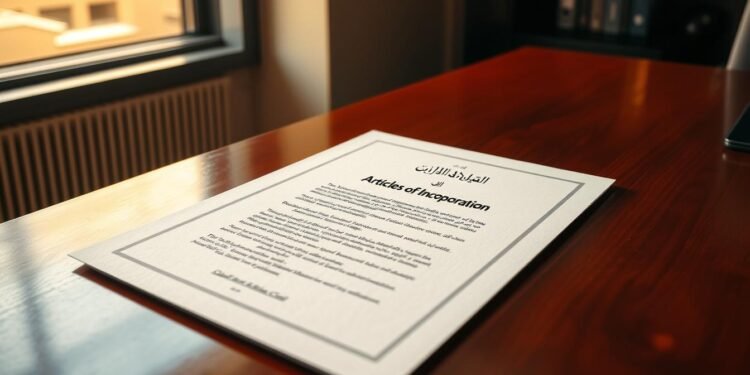 عقد تأسيس شركة